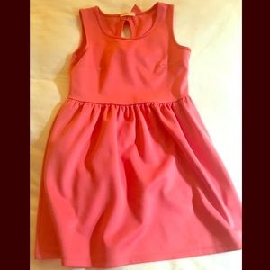 Coral Pink Dress with Bows